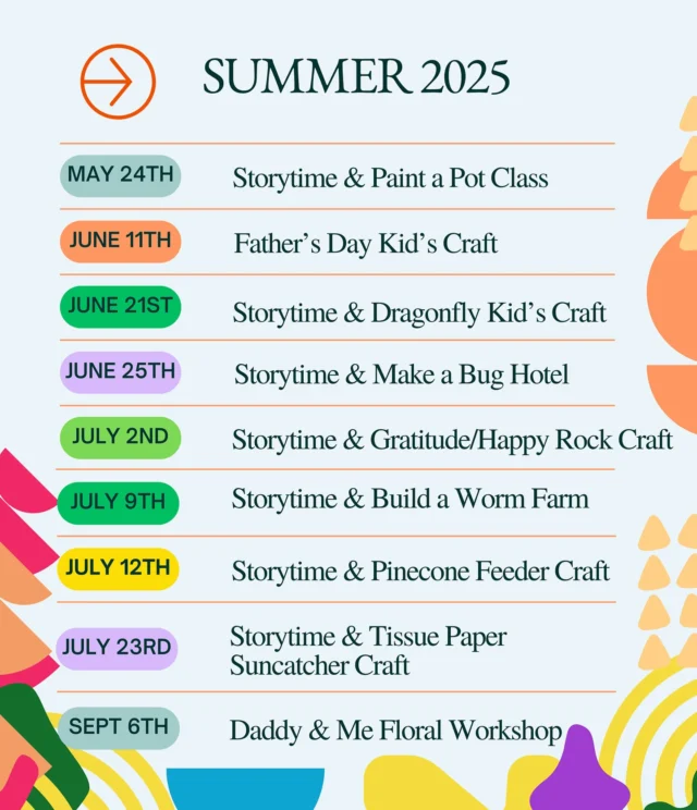 Mark your calendar for summer family events! Also, did we mention @wonderpopshtx will be popping by on a few hot summer Saturdays!

Stay tuned for dates you can catch them!☀️